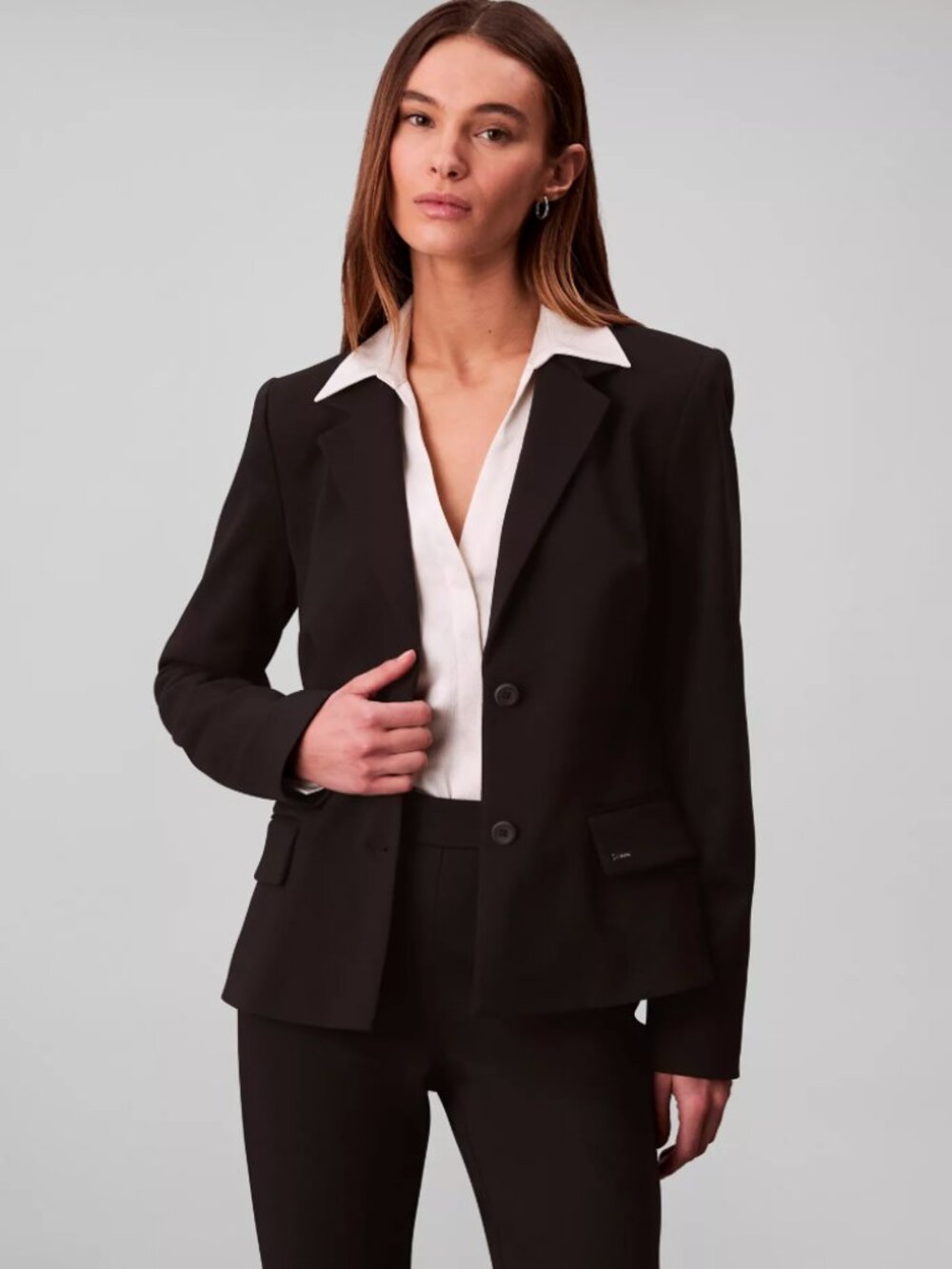Calvin Klein Women's Slim-Fit Ponte Tailored Blazer